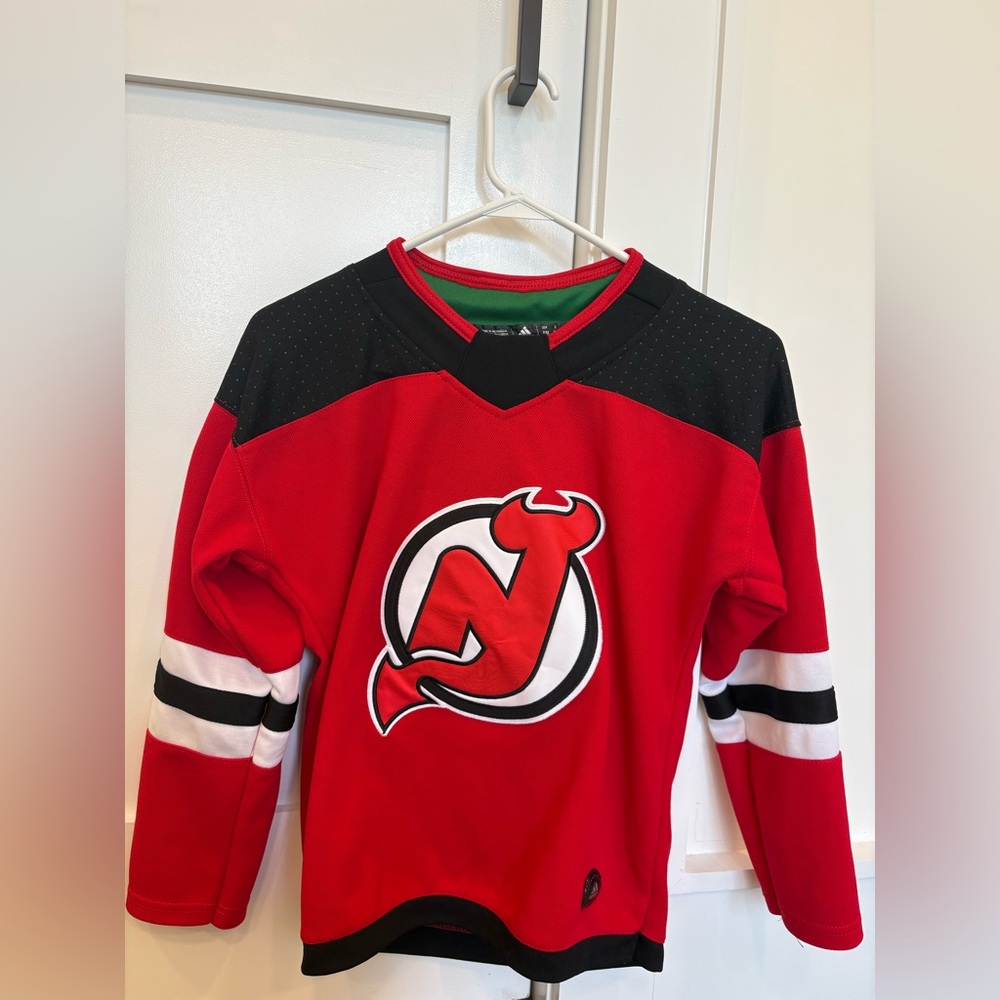 Adidas Red and Black Sports Jersey